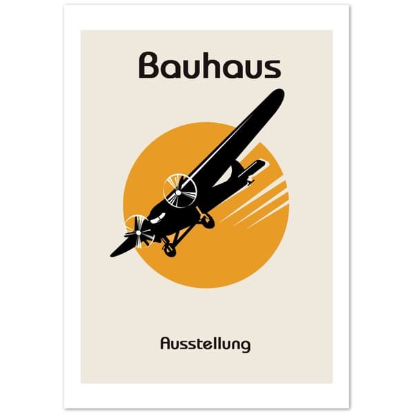 Bauhaus Ausstellung Airplane Poster - A0 (84.1 X 118.9 cm)