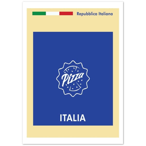Italia Pizza Poster - A0 (84.1 X 118.9 cm)