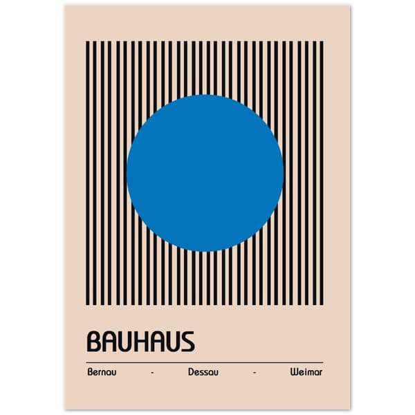 Bauhaus Light Blue Poster - A0 (84.1 X 118.9 cm)