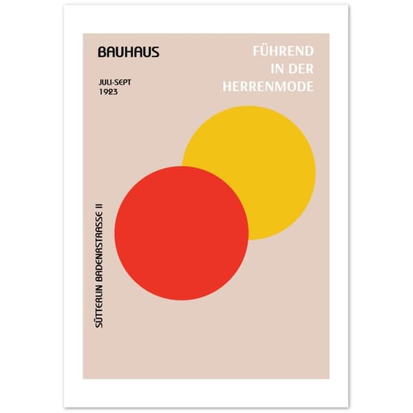 Bauhaus F�hrend in der Herrenmode Poster - A0 (84.1 X 118.9 cm)
