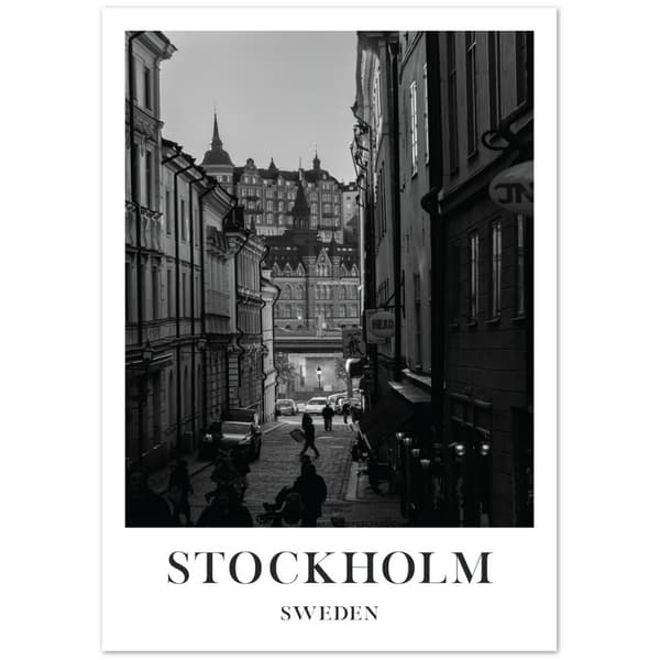 Stockholm Sweden Poster - A0 (84.1 X 118.9 cm)