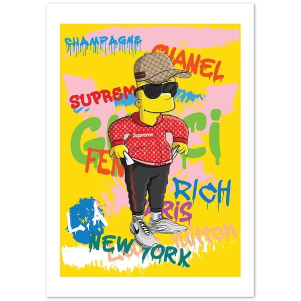 Bart Graffiti Poster - A0 (84.1 X 118.9 cm)