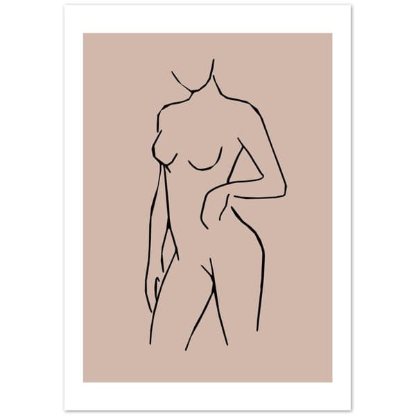 Nude Line Art Poster - A0 (84.1 X 118.9 cm)