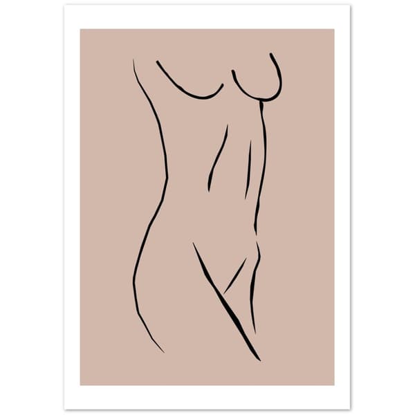 Nude Women Line Art Poster - A0 (84.1 X 118.9 cm)