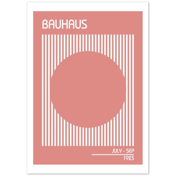 Bauhaus Pink Poster - A0 (84.1 X 118.9 cm)