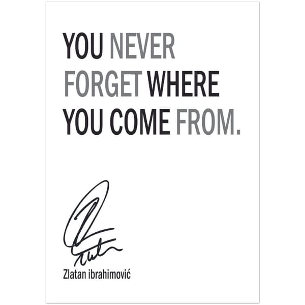 Zlatan Ibrahimovic Citat - A0 (84.1 X 118.9 cm)