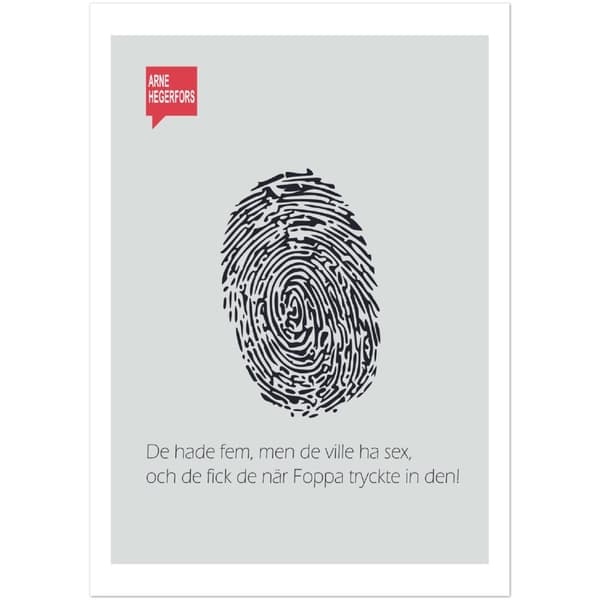 Arne Hegerfors citat Poster - A0 (84.1 X 118.9 cm)