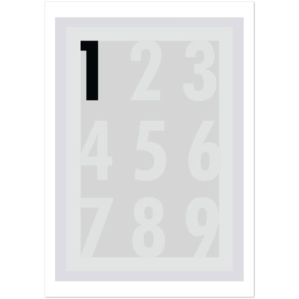 Number 1 Poster - A0 (84.1 X 118.9 cm)