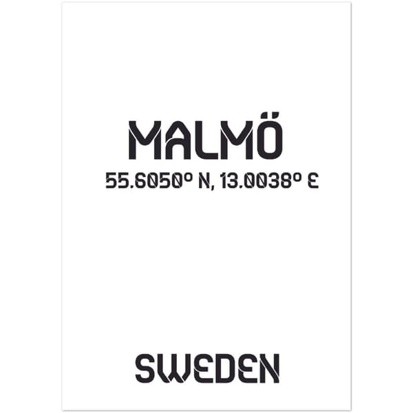 Malm� Poster - A0 (84.1 X 118.9 cm)