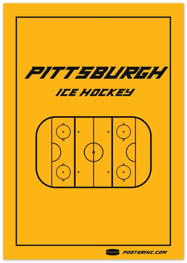Pittsburgh Ice Hockey Poster - A0 (84.1 X 118.9 cm)