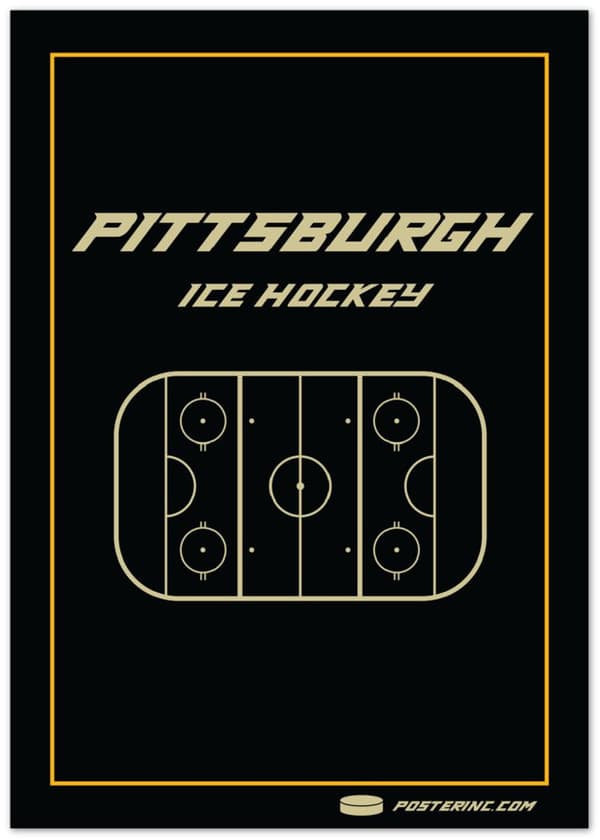 Pittsburgh Ice Hockey Poster - A0 (84.1 X 118.9 cm)