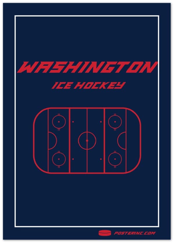 Washington Ice Hockey Poster - A0 (84.1 X 118.9 cm)