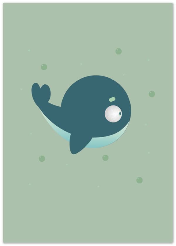 Whale Poster - A0 (84.1 X 118.9 cm)