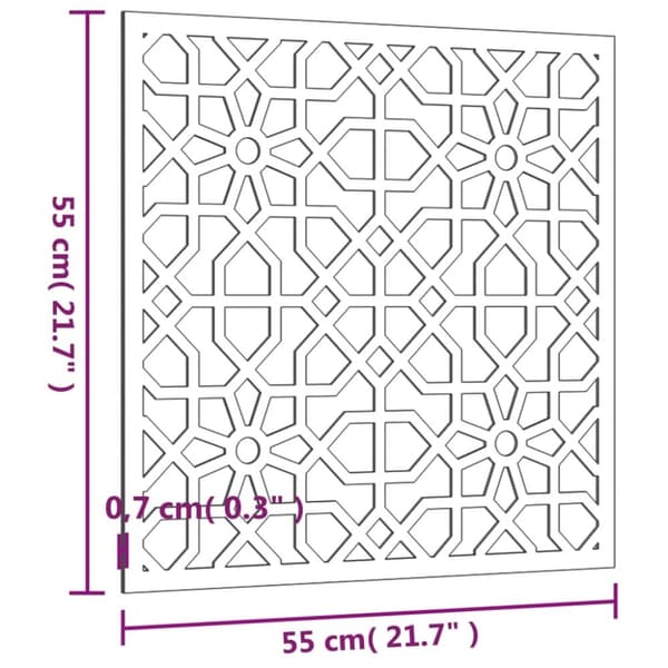 vidaXL Veggdekorasjon til hage 105x55 cm cortenstål maurisk design