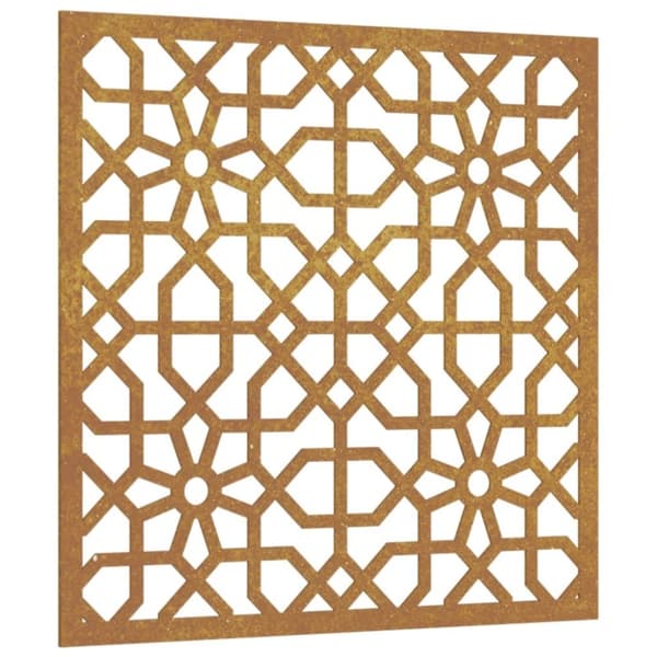 vidaXL Veggdekorasjon til hage 105x55 cm cortenstål maurisk design