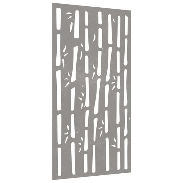 vidaXL Väggdekoration 105x55 cm rosttrögt stål bambudesign