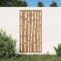 Miniatyrbillede 1 af 8: vidaXL udendørs vægdekoration 105x55 cm bambusdesign cortenstål