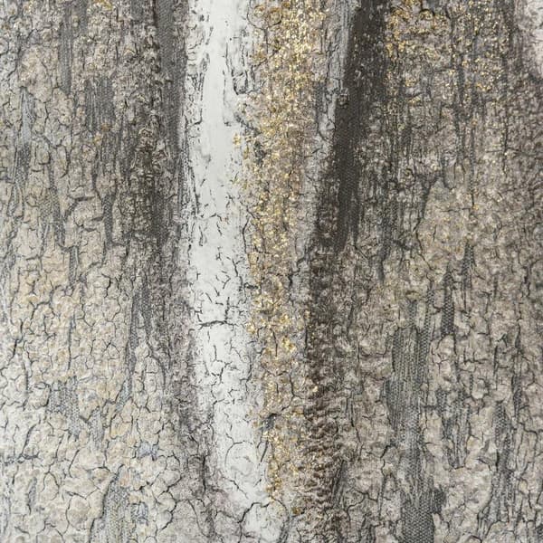 Rootz Maleri - Vægkunst - Af 2 kunsttryk - Vægbilleder - Til stuen Soveværelsesindretning - Lærred (polyester)/fyrtræ/akvarel (Propylen) - Guld/Grå -