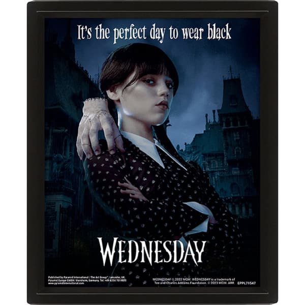 Wednesday 3D-indrammet plakat