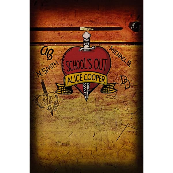 Alice Cooper School´s Out Textile Poster Black/Red/Brown 106cm x 70cm