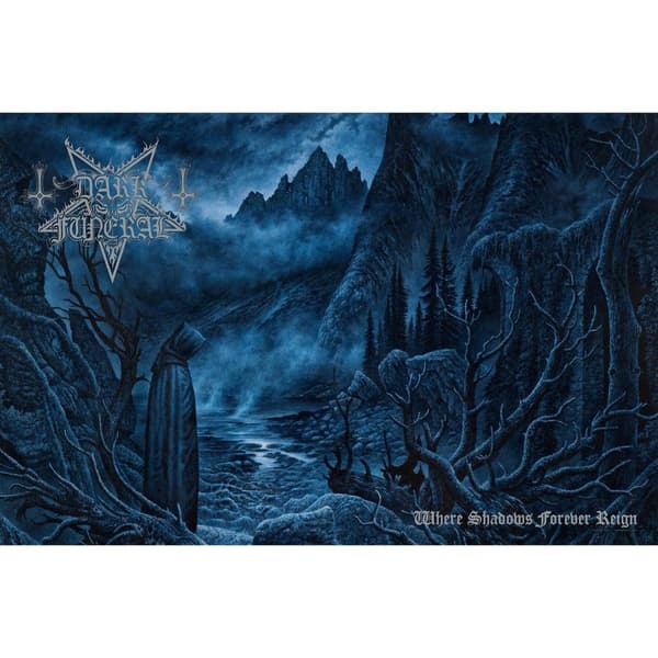 Dark Funeral Where Shadows Forever Reign Textile Poster Blue/Black 106cm x 70cm