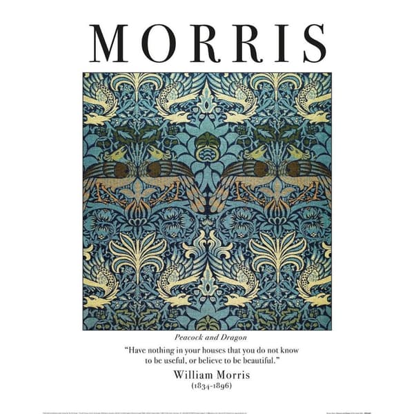 William Morris Peacock And Dragon Print