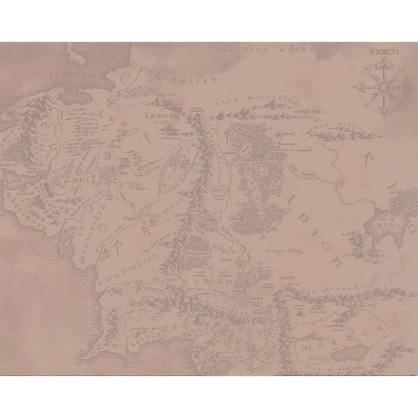 The Lord Of The Rings Middle Earth Paper Print Blush 50cm x 40cm