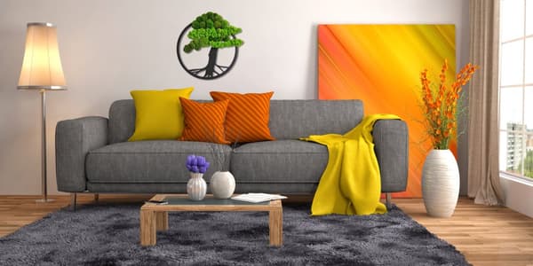 Sammalkuva Sammal Luonnollinen seinäkoriste Olohuone Kylpyhuone Seinämaalaus 60x 65cm Elämän puu