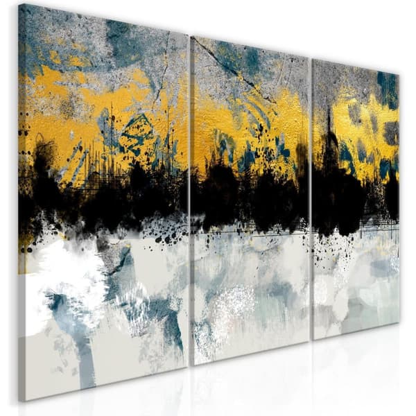 Canvas Tavla - Golden Clouds (3 delar) 120x60