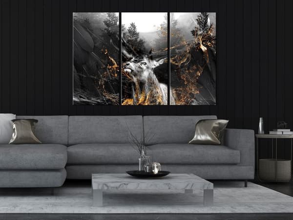 Canvas Tavla - King of the Woods (3 delar)