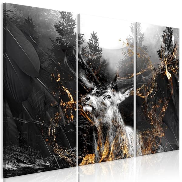 Canvas Tavla - King of the Woods (3 delar) 120x80
