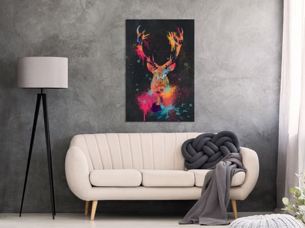Canvas Tavla - Spectacular Deer (1 del) Vertical