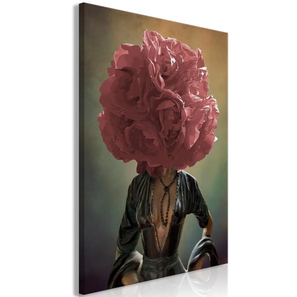 Canvas Tavla - Flowery Thoughts (1 del) Vertical 60x90