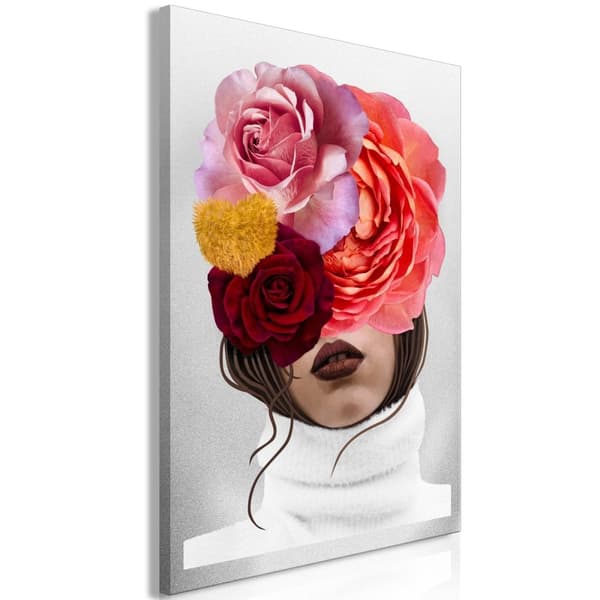 Canvas Tavla - White Turtleneck (1 del) Vertical