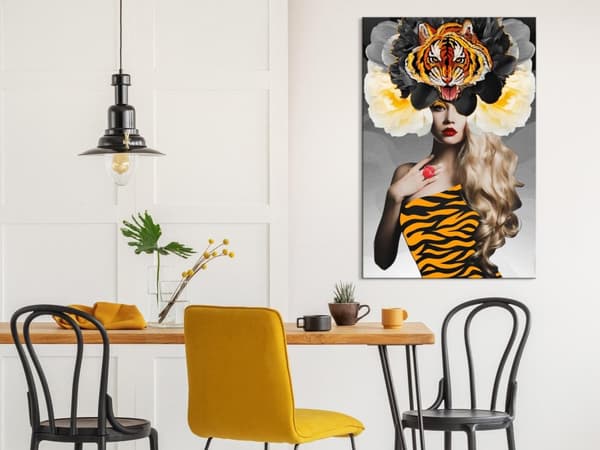 Canvas Tavla - Eye of the Tiger (1 del) Vertical