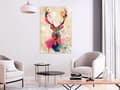 Miniatyrbild 2 av 4: Canvas Tavla - Watercolor Deer (1 del) Vertical