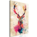 Miniatyrbild 1 av 4: Canvas Tavla - Watercolor Deer (1 del) Vertical