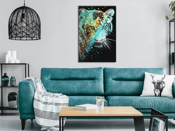 Canvas Tavla - Mint Tiger (1 del) Vertical