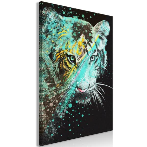 Canvas Tavla - Mint Tiger (1 del) Vertical 60x90