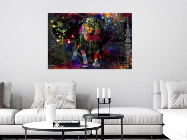 Canvas Tavla - Colourful Africa (1 del) Wide