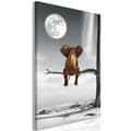 Miniatyrbild 1 av 4: Canvas Tavla - Elephant and Moon (1 del) Vertical