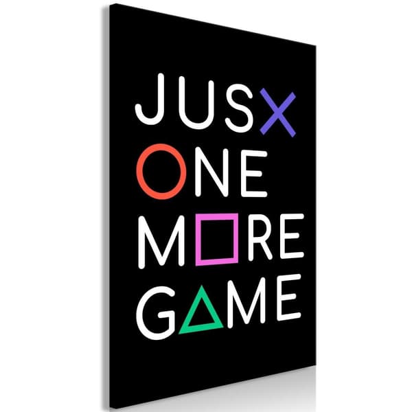 Canvas Tavla - Just One More Game Vertical