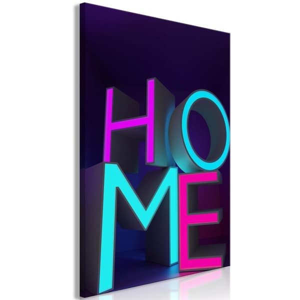 Canvas Tavla - Home Neon Vertical 60x90