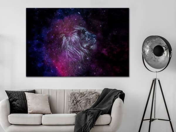 Canvas Tavla - Cosmic Lion Wide