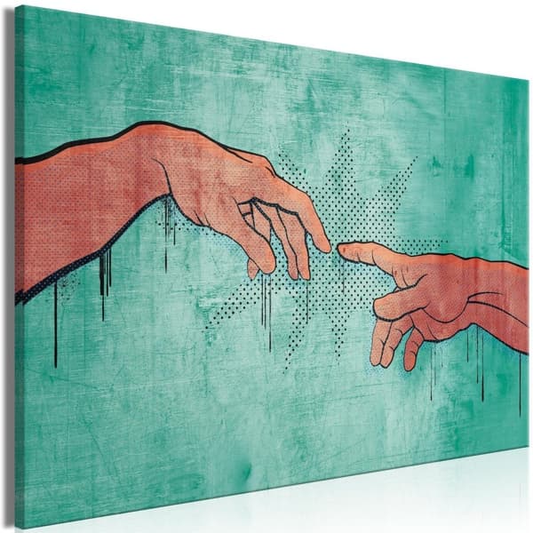 Canvas Tavla - Electrifying Touch Wide