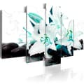 Pikkukuva 1 / 4: Canvas Tavla - Turquoise lilies and stones