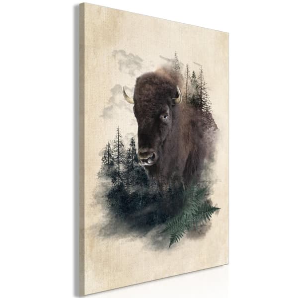 Canvas Tavla - Stately Buffalo Vertical 60x90