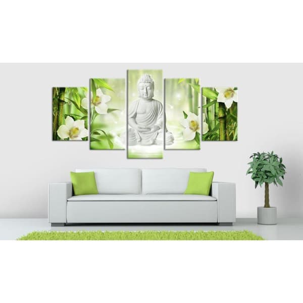 Canvas Tavla - Buddha and jasmine