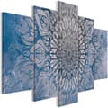 Miniatyrbild 1 av 4: Canvas Tavla - Hypnosis (5 delar) Blue Wide