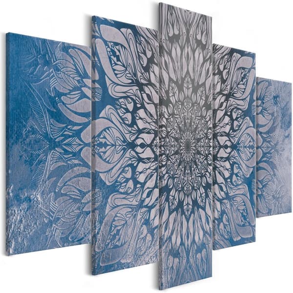Canvas Tavla - Hypnosis (5 delar) Blue Wide 200x100